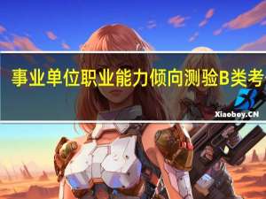 事业单位职业能力倾向测验B类考什么