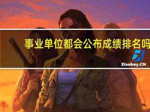 事业单位都会公布成绩排名吗
