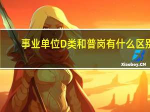 事业单位D类和普岗有什么区别
