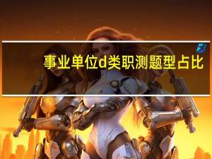 事业单位d类职测题型占比