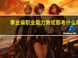事业编职业能力测试都考什么啊