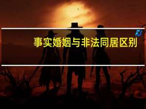 事实婚姻与非法同居区别