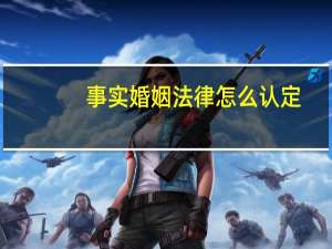 事实婚姻法律怎么认定