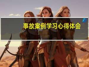 事故案例学习心得体会