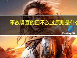 事故调查的四不放过原则是什么