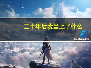 二十年后我当上了什么