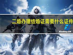 二婚办理结婚证需要什么证件