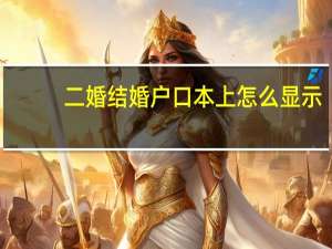 二婚结婚户口本上怎么显示