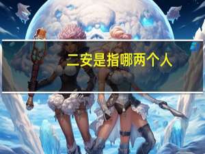 二安是指哪两个人