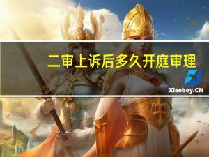 二审上诉后多久开庭审理