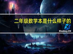 二年级数学本是什么样子的