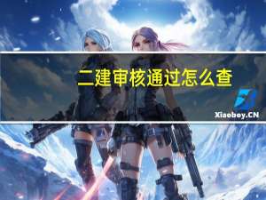 二建审核通过怎么查