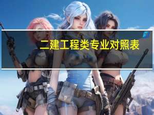 二建工程类专业对照表