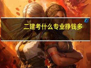 二建考什么专业挣钱多（二建考什么专业比较好）