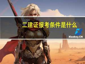 二建证报考条件是什么