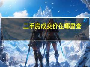 二手房成交价在哪里查