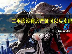二手房没有房产证可以买卖吗