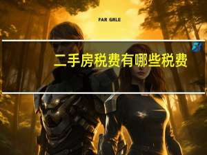 二手房税费有哪些税费