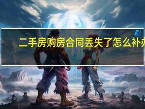 二手房购房合同丢失了怎么补办