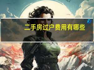 二手房过户费用有哪些