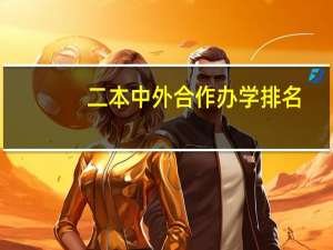 二本中外合作办学排名