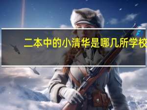 二本中的小清华是哪几所学校
