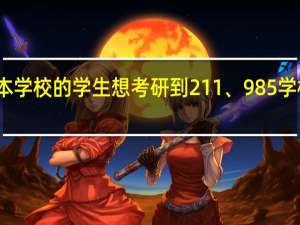 二本学校的学生想考研到211、985学校现实吗