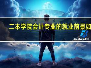 二本学院会计专业的就业前景如何
