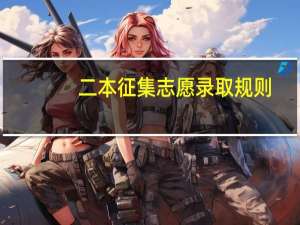 二本征集志愿录取规则