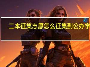 二本征集志愿怎么征集到公办学校