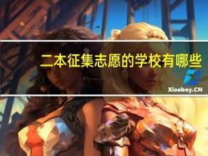 二本征集志愿的学校有哪些