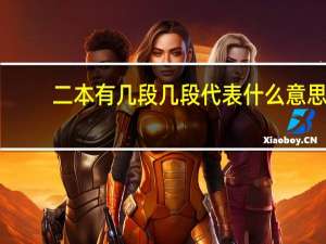二本有几段几段代表什么意思