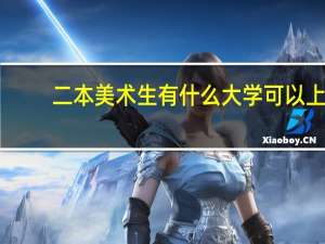 二本美术生有什么大学可以上