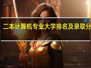 二本计算机专业大学排名及录取分数线