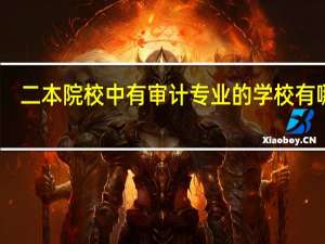 二本院校中有审计专业的学校有哪些