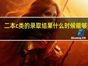 二本c类的录取结果什么时候能够查到