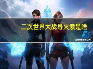 二次世界大战导火索是啥（二次世界大战的导火线是什么）