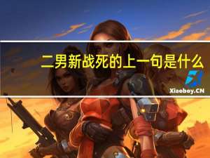 二男新战死的上一句是什么