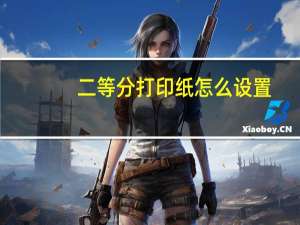 二等分打印纸怎么设置（两等分打印纸打印表格电脑怎么设置）