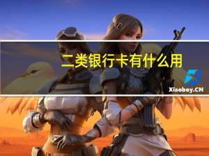 二类银行卡有什么用