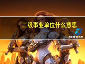 二级事业单位什么意思