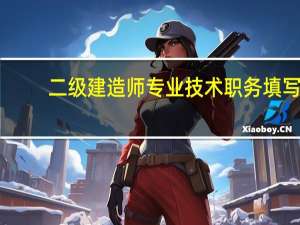 二级建造师专业技术职务填写