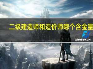 二级建造师和造价师哪个含金量高
