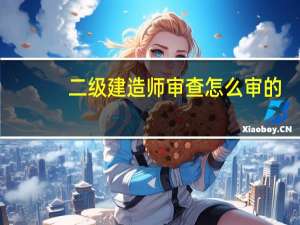 二级建造师审查怎么审的