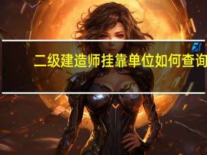 二级建造师挂靠单位如何查询