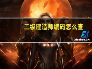 二级建造师编码怎么查