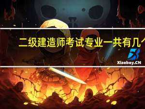 二级建造师考试专业一共有几个