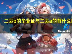 二表b的毕业证与二表a的有什么区别