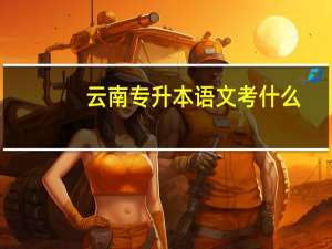 云南专升本语文考什么