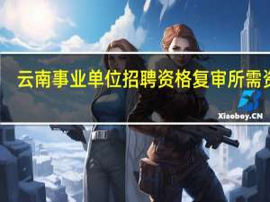云南事业单位招聘资格复审所需资料